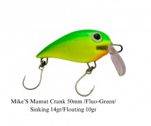 Mike's Mamut Crank Wobbler 50mm Úszó (Fluo Green)
