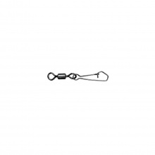 Mustad Rolling Swivel Round Eye W/Hook Snap 2 Black Nickel 10Db/Csomag